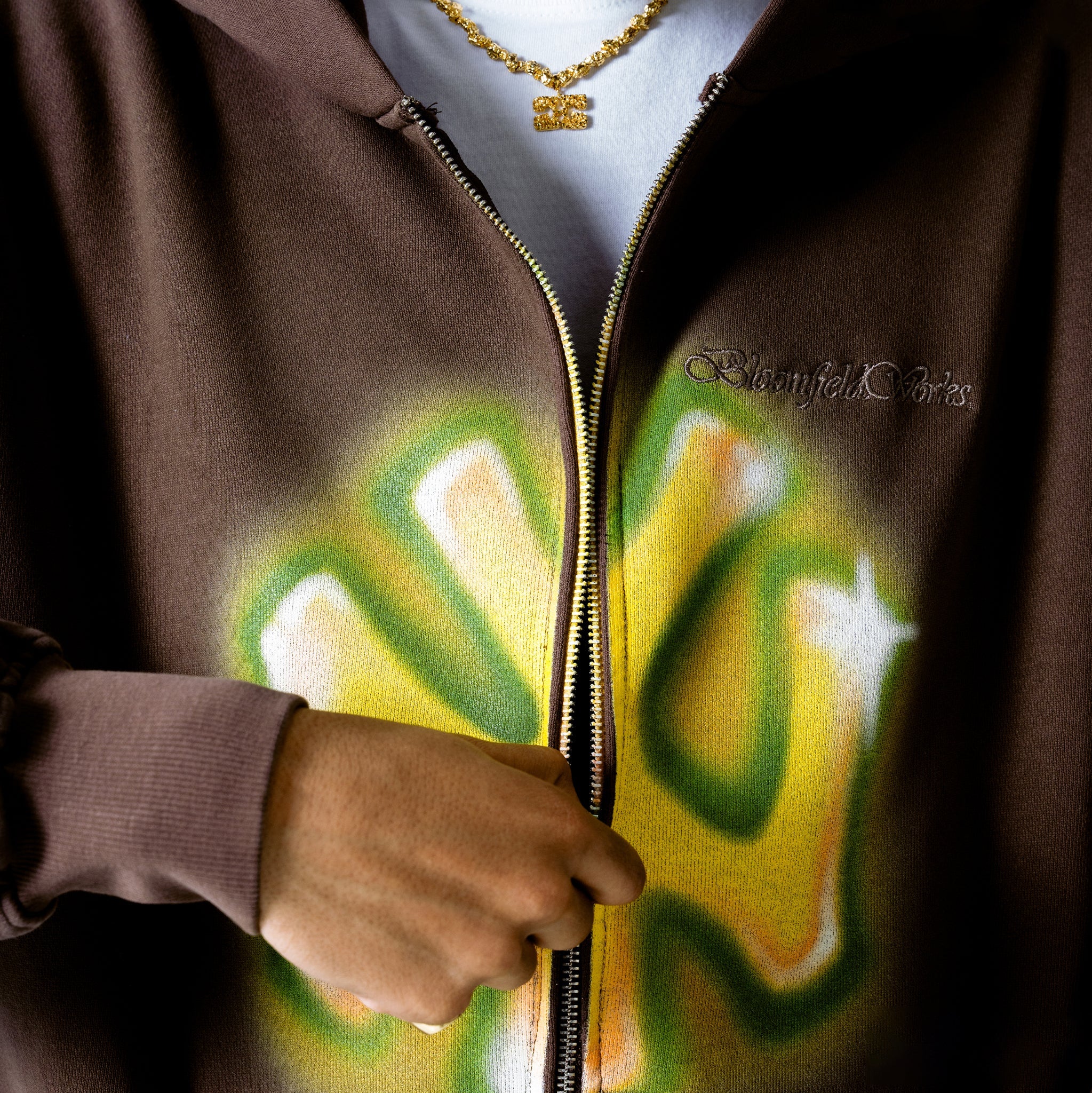 Who Jah Bless (NY Airbrush) Black Zip Hoody
